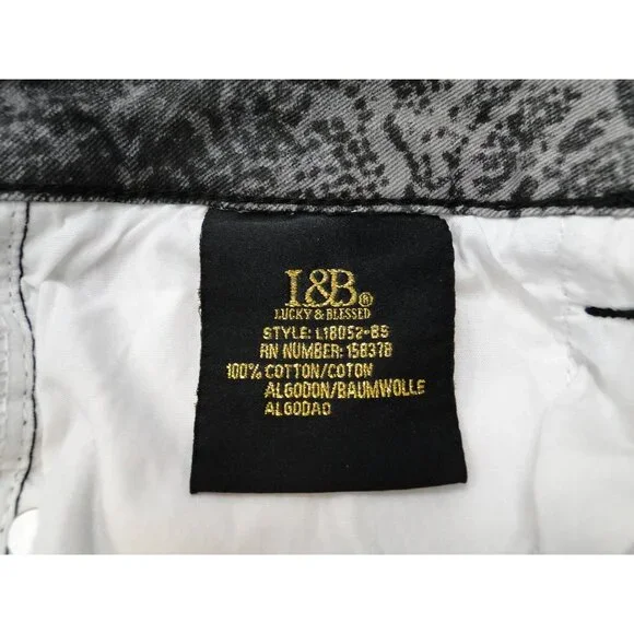 Lucky & Blessed Womens Jean Ankle Skinny Fringe Hem Gray & Black Size 4 - Picture 8 of 11